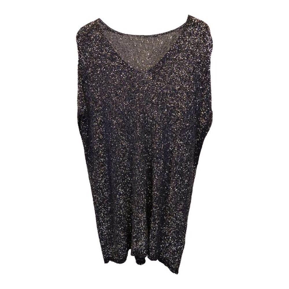 Saint Laurent Embellished Mini Dress in Black Sequin